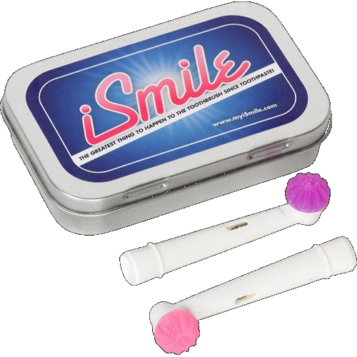 iSmile attachment kit — rose and mauve silicone tips with collectible tin
